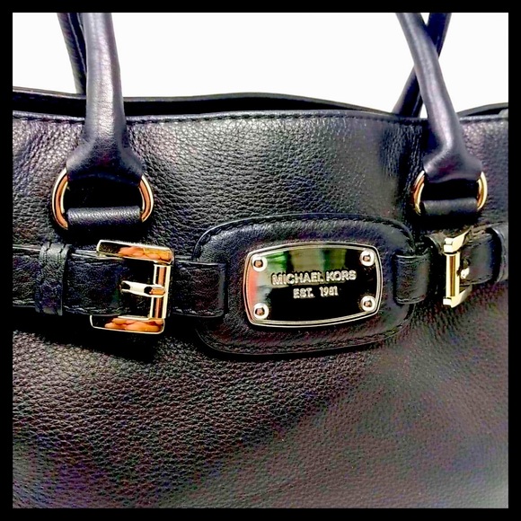 Michael Kors Hamilton Large East West Soft Pebbled Leather Satchel Bag - Picture 2 of 9